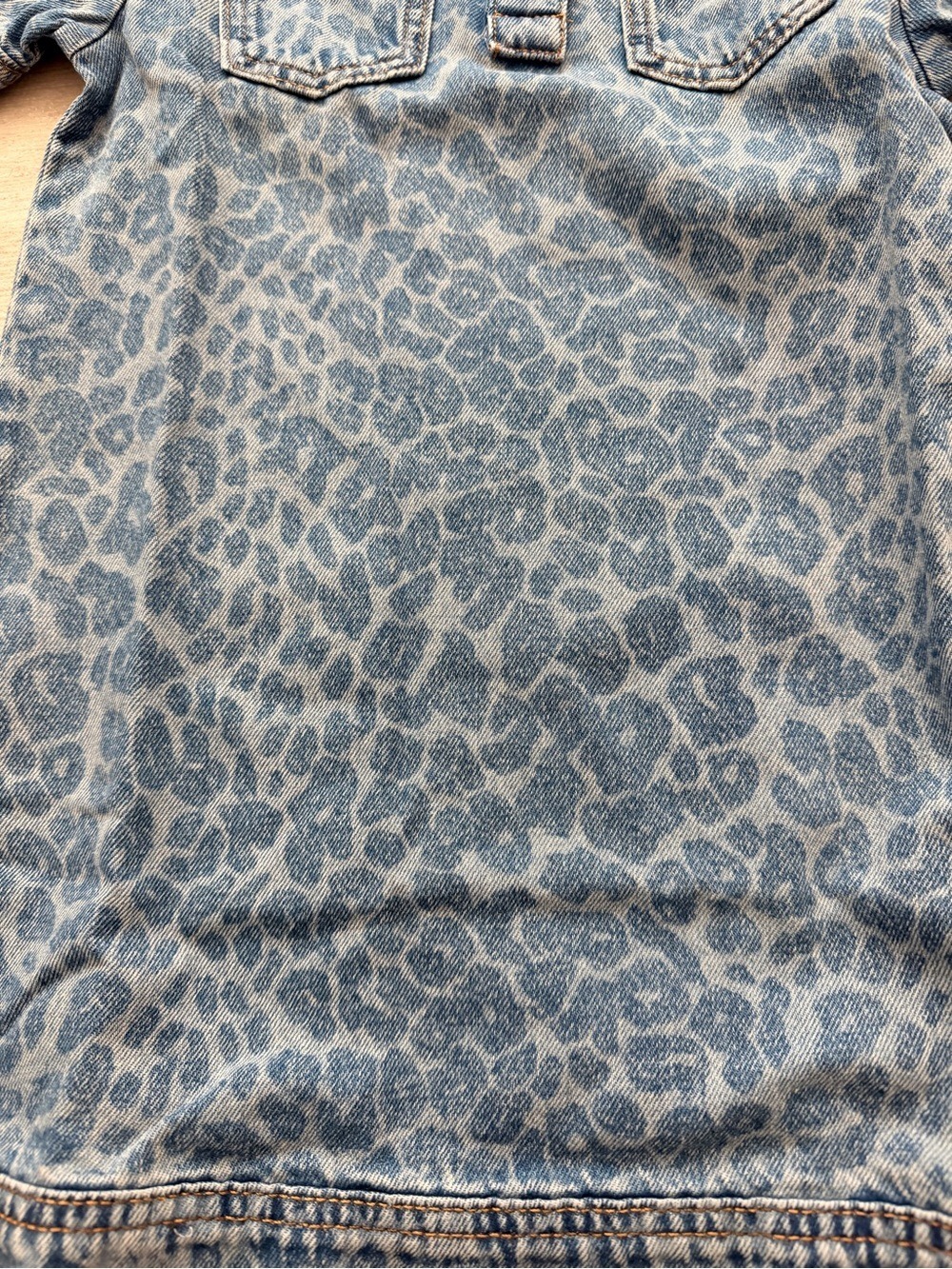 Cotton On Denim Polo Dress Leopard Size 7 - Picture 3 of 5